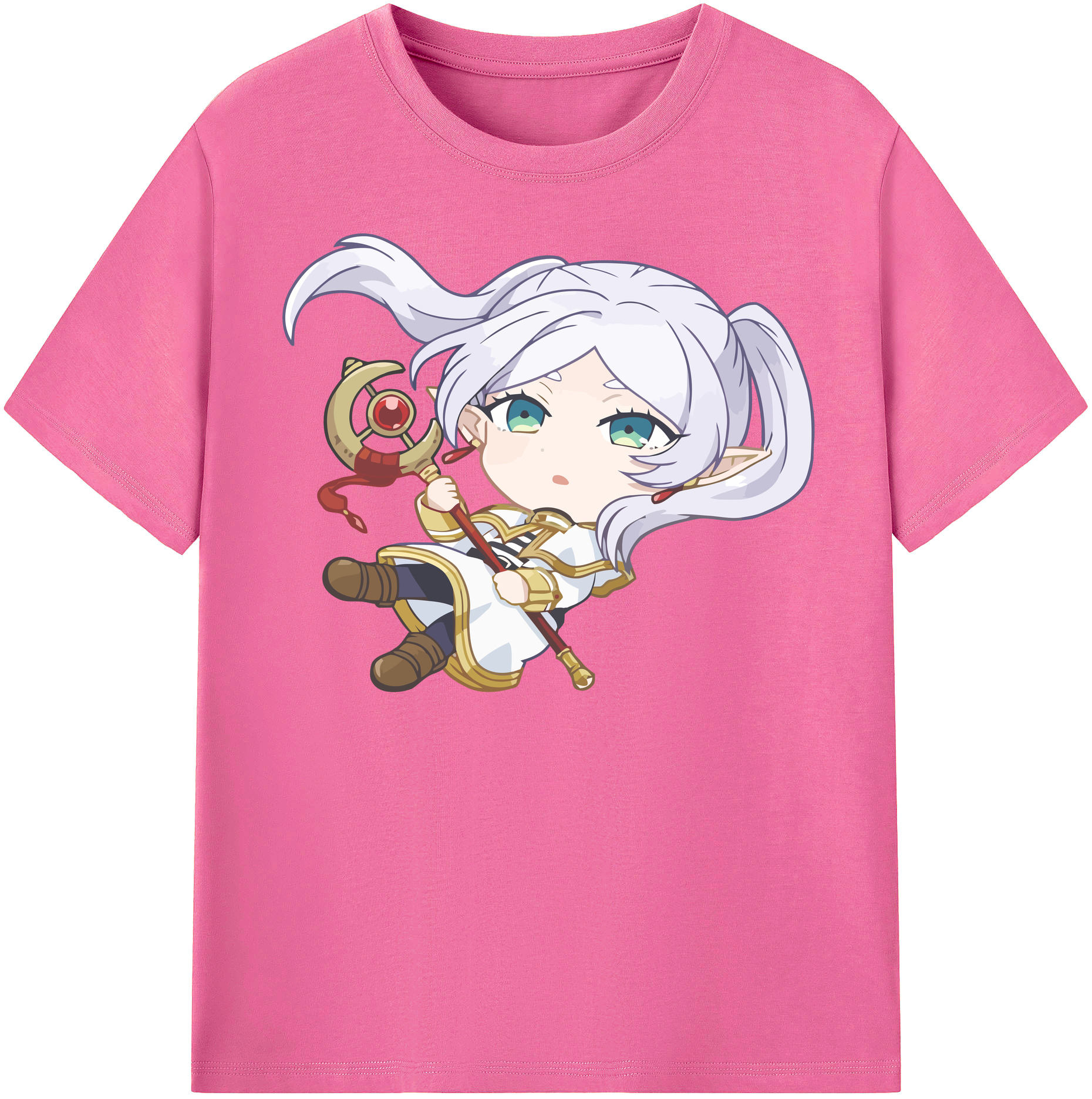 （画像用） 葬送のフリーレン Frieren レディースカジュアルプリントTシャツ（綿100％）